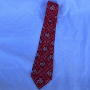 Bright Bold Ohio State University Buckeyes polyester men's neck tie 57x4